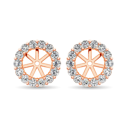 14K Rose Gold Diamond 1/3 Ct.Tw. Earrings Jacket