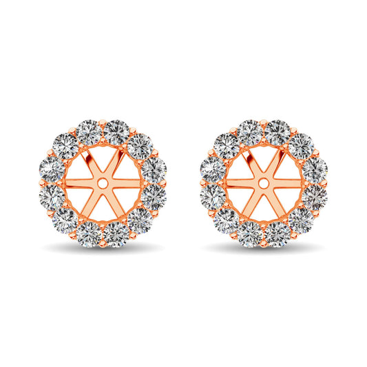 14K Rose Gold Diamond 1 Ct.Tw. Earrings Jacket