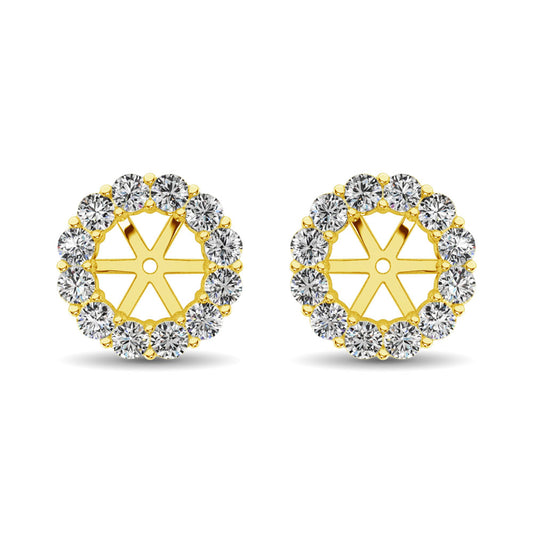 14K Yellow Gold Diamond 1/2 Ct.Tw. Earrings Jacket