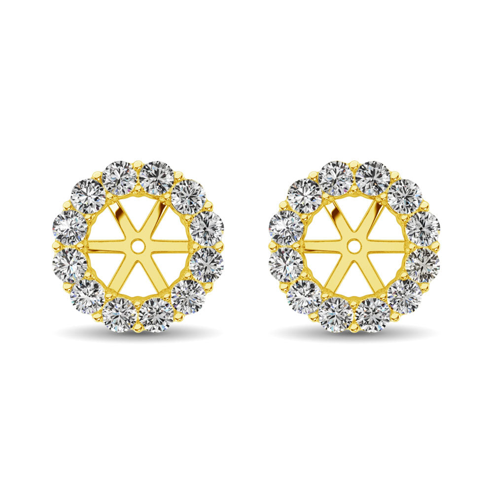 14K Yellow Gold Diamond 9/10 Ct.Tw. Earrings Jacket