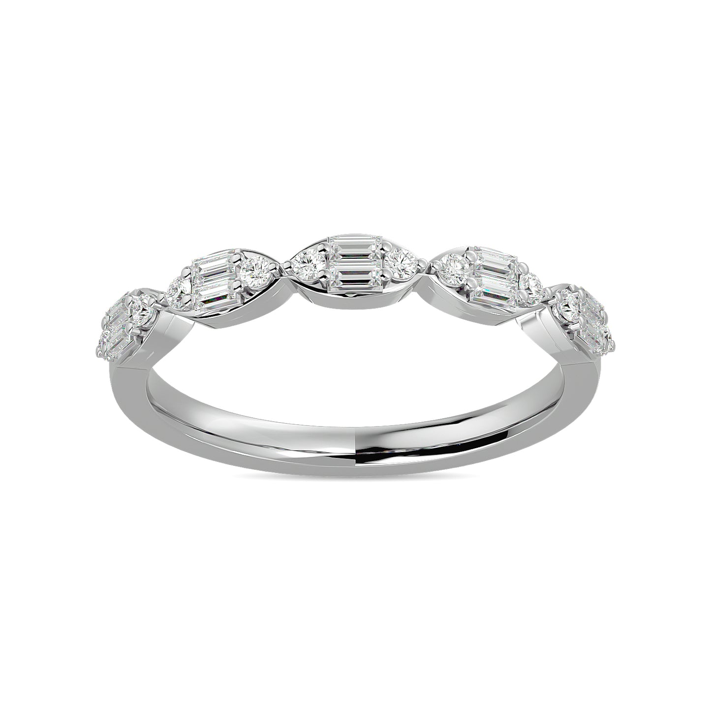 Diamond 1/4 Ct.Tw. Stack Band in 14K White Gold