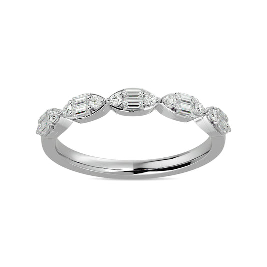 Diamond 1/4 Ct.Tw. Stack Band in 14K White Gold