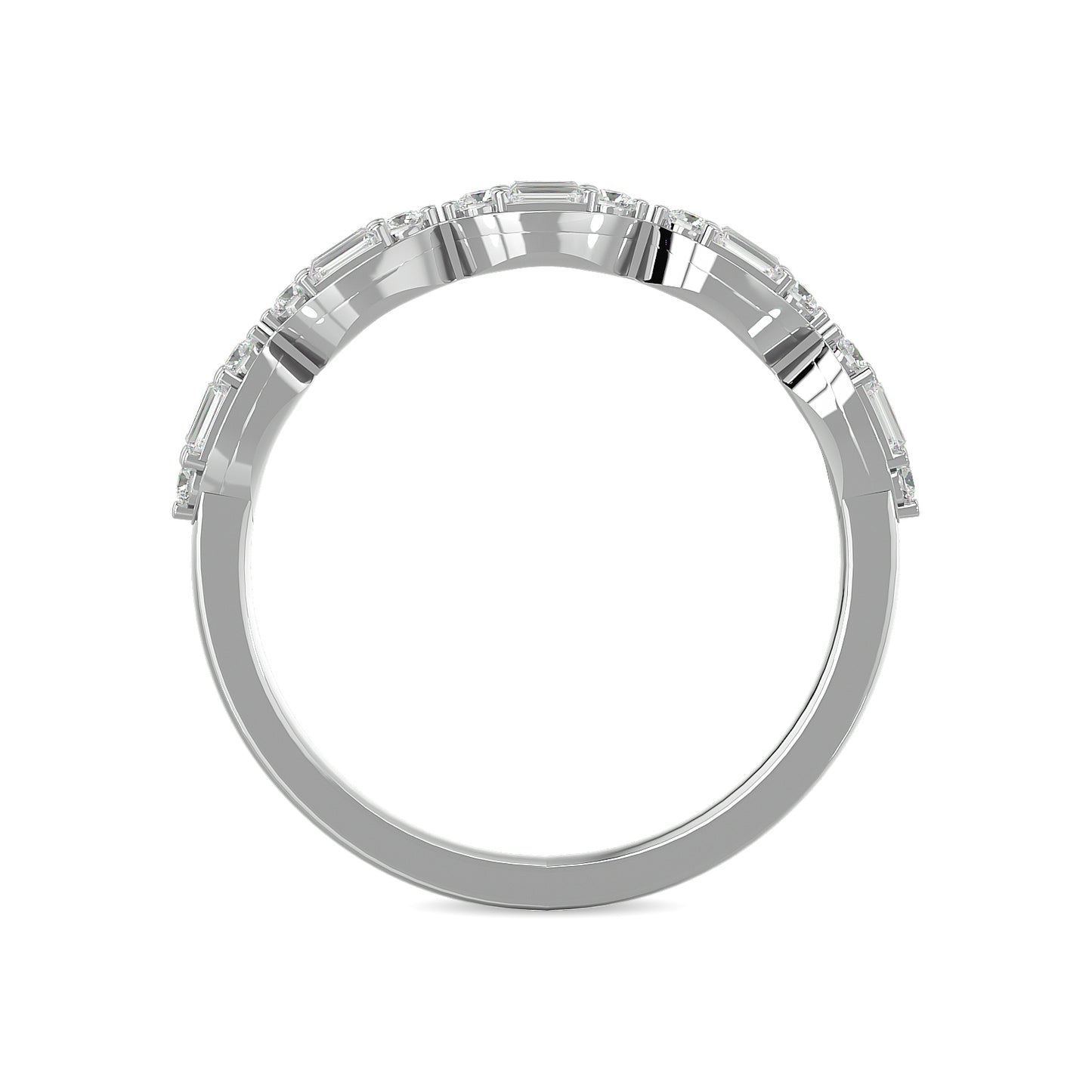 Diamond 1/4 Ct.Tw. Stack Band in 14K White Gold