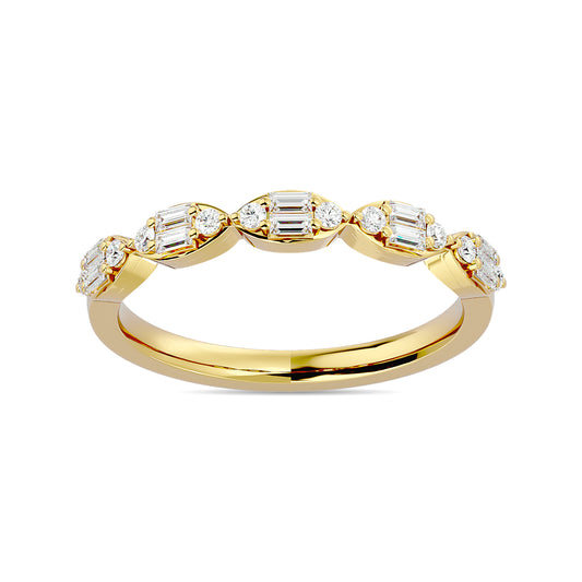 Diamond 1/4 Ct.Tw. Stack Band in 14K Yellow Gold