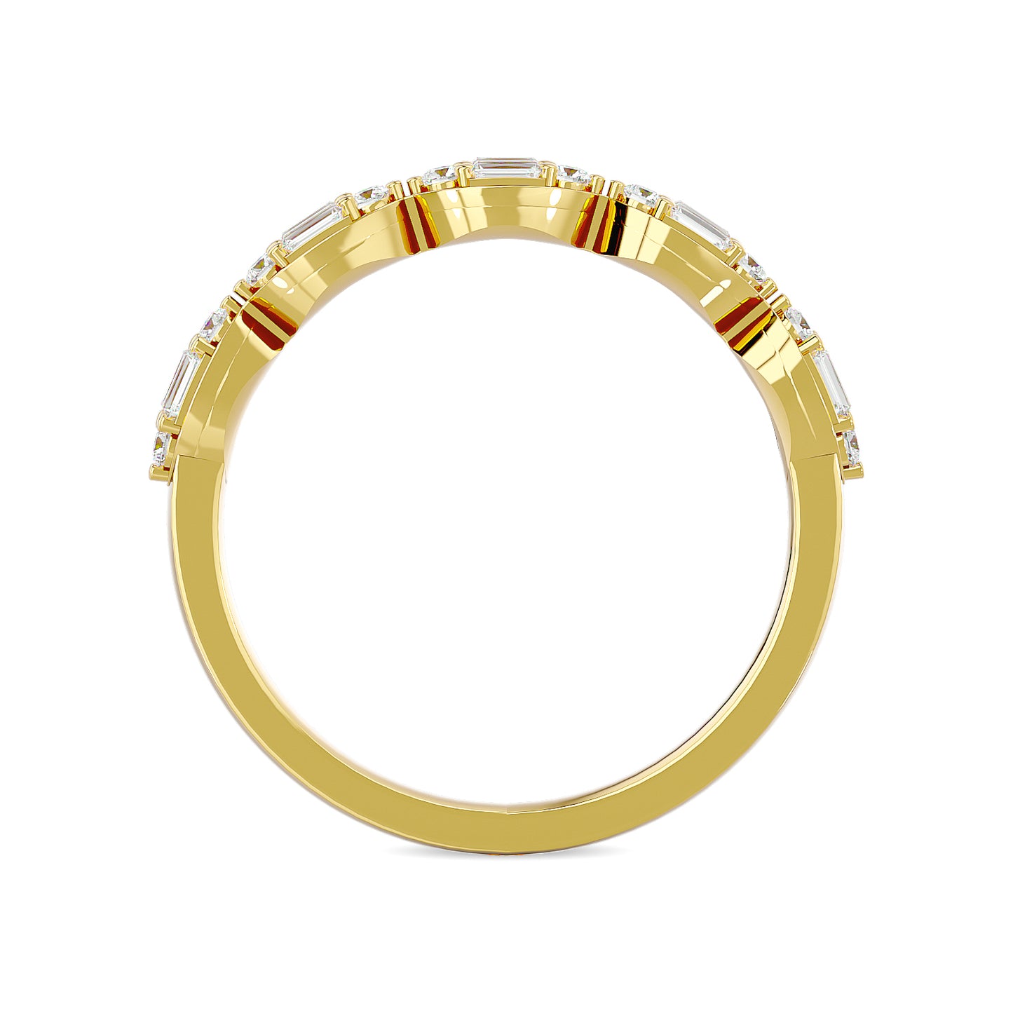 Diamond 1/4 Ct.Tw. Stack Band in 14K Yellow Gold