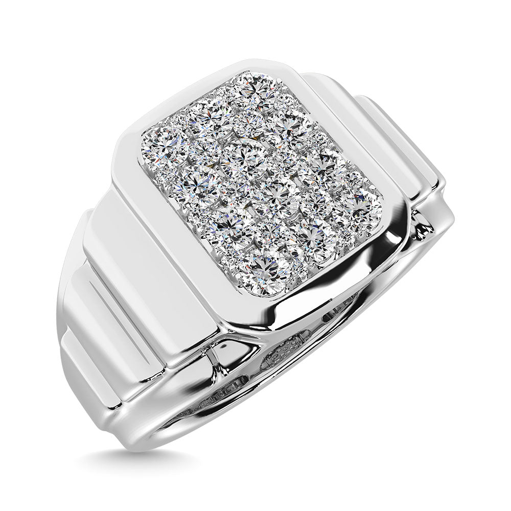 Diamond 1 Ct.Tw. Men?s Fashion Ring Ring in 14K White Gold