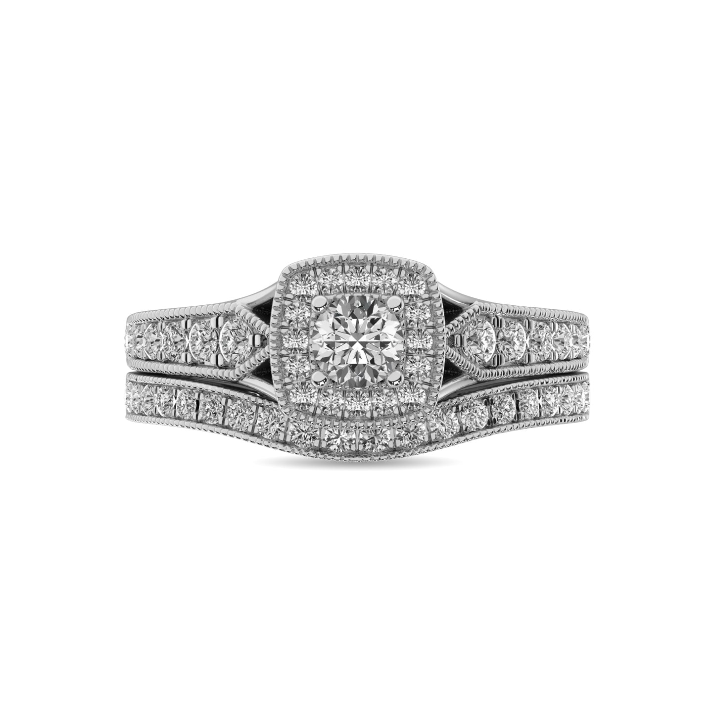 Diamond 1 Ct.Tw. Bridal Ring in  14K White Gold