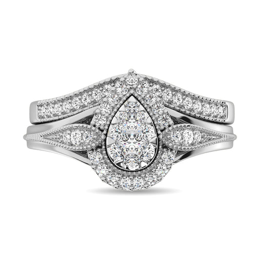 Diamond 1/2 Ct.Tw. Bridal Ring in 14K White Gold