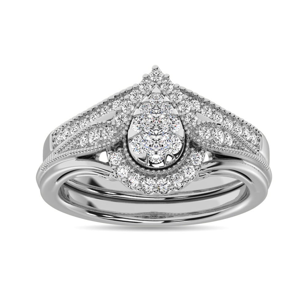 Diamond 1/2 Ct.Tw. Bridal Ring in 14K White Gold