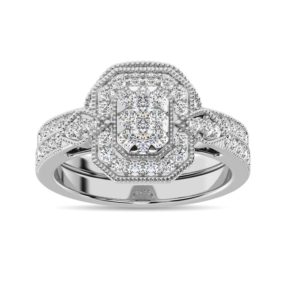 Diamond 3/4 Ct.Tw. Bridal Ring in 14K White Gold