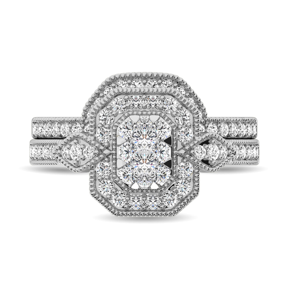 Diamond 3/4 Ct.Tw. Bridal Ring in 14K White Gold