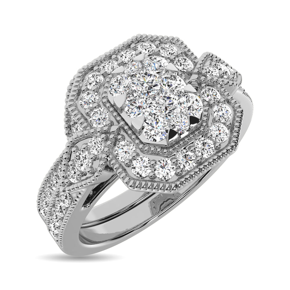 Diamond 3/4 Ct.Tw. Bridal Ring in 14K White Gold