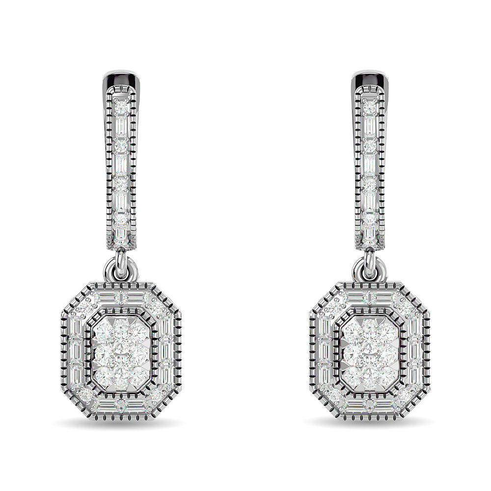 Diamond 3/4 Ct.tw Fashion Earrings in 14K White Gold
