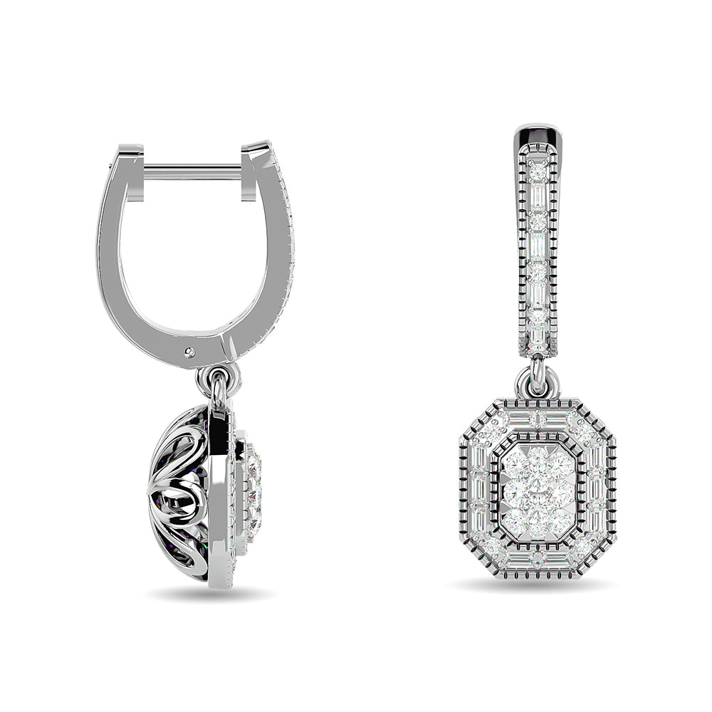 Diamond 3/4 Ct.tw Fashion Earrings in 14K White Gold