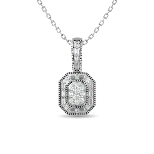 Diamond 1/2 Ct.tw Fashion Pendant in 14K White Gold