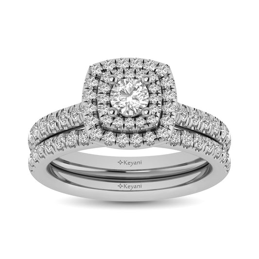 14KT White Gold 1Ct.Tw. Diamond keyani Bridal Ring