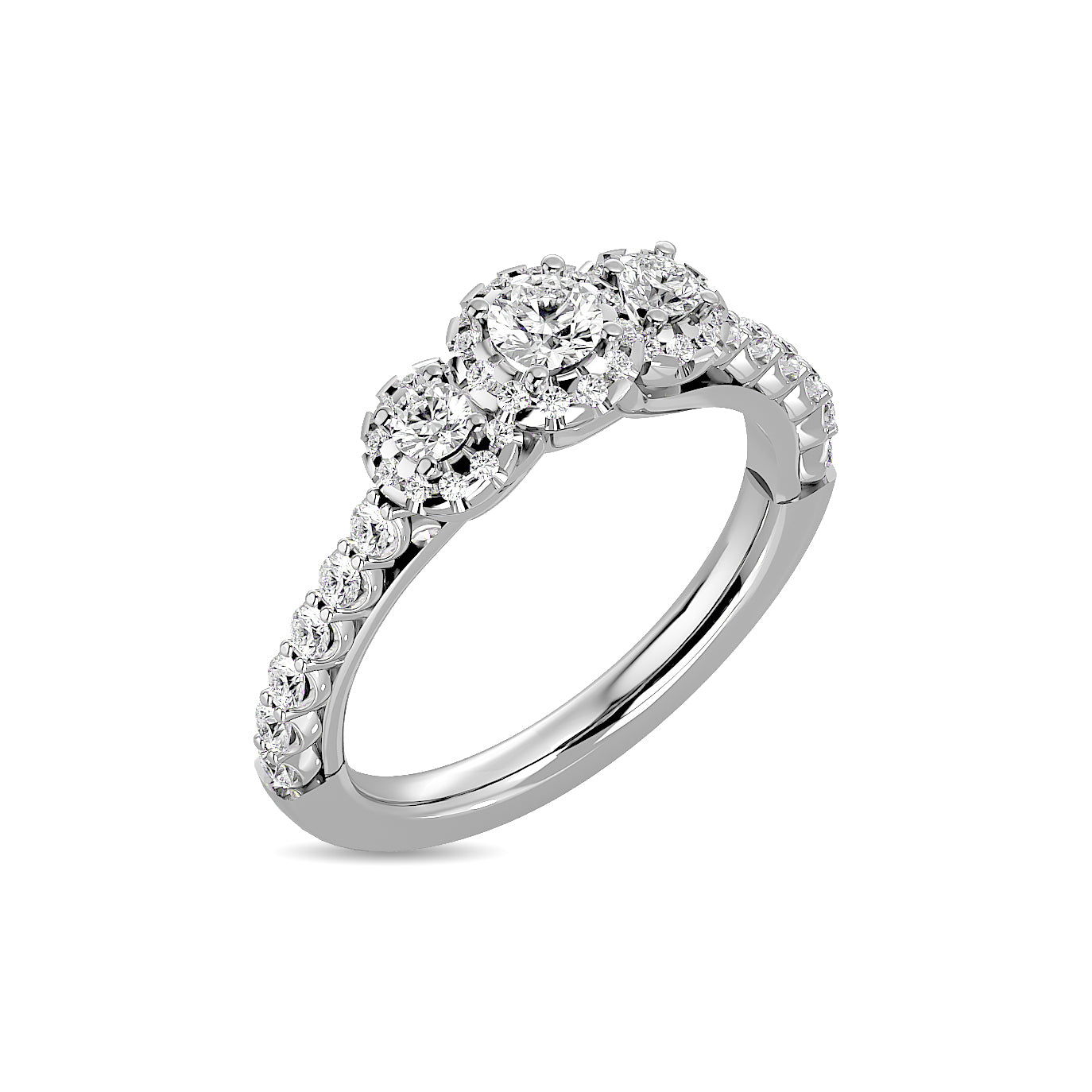 Diamond 1 Ct.Tw. Bridal Ring in  14K White Gold