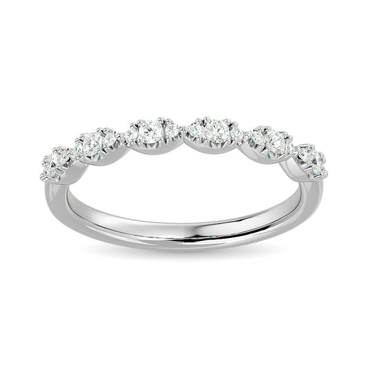 Diamond Wedding Band 1/5 Ct.tw in 14K White Gold