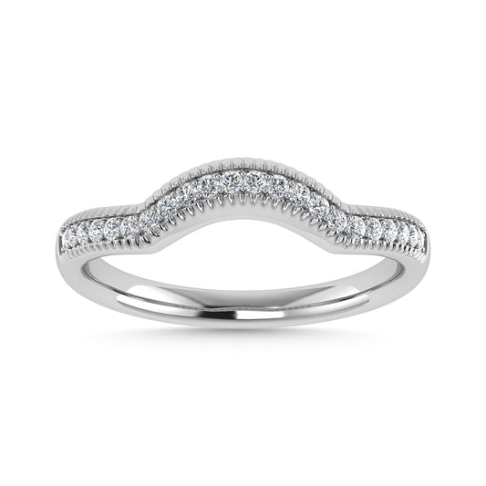 Diamond 1/10 Ct.Tw. Chevron Band in 14K White Gold