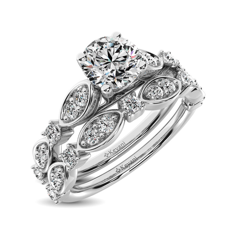 Diamond 1 Ct.Tw. Bridal Ring in  14K White Gold