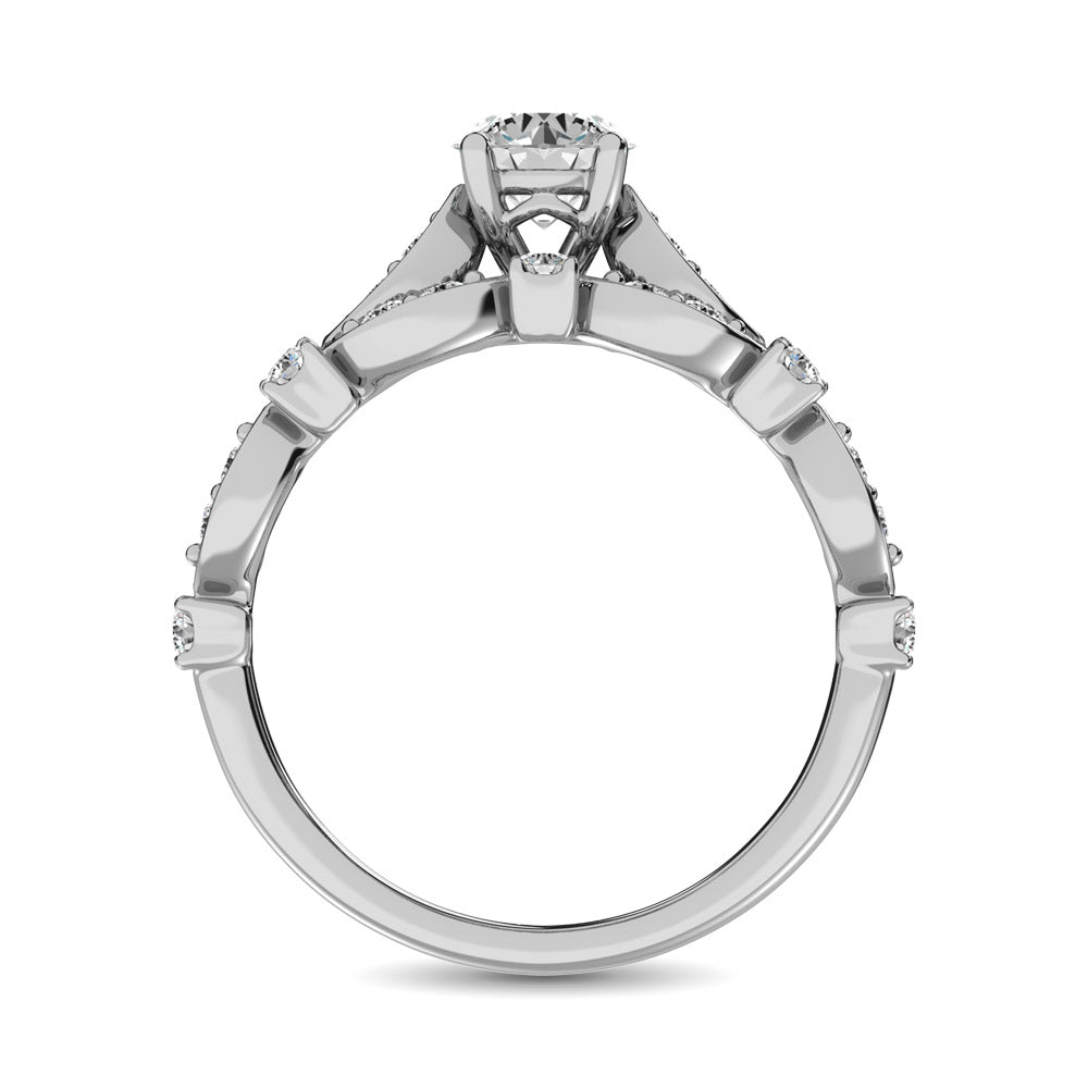 Diamond 1 Ct.Tw. Bridal Ring in 14K White Gold