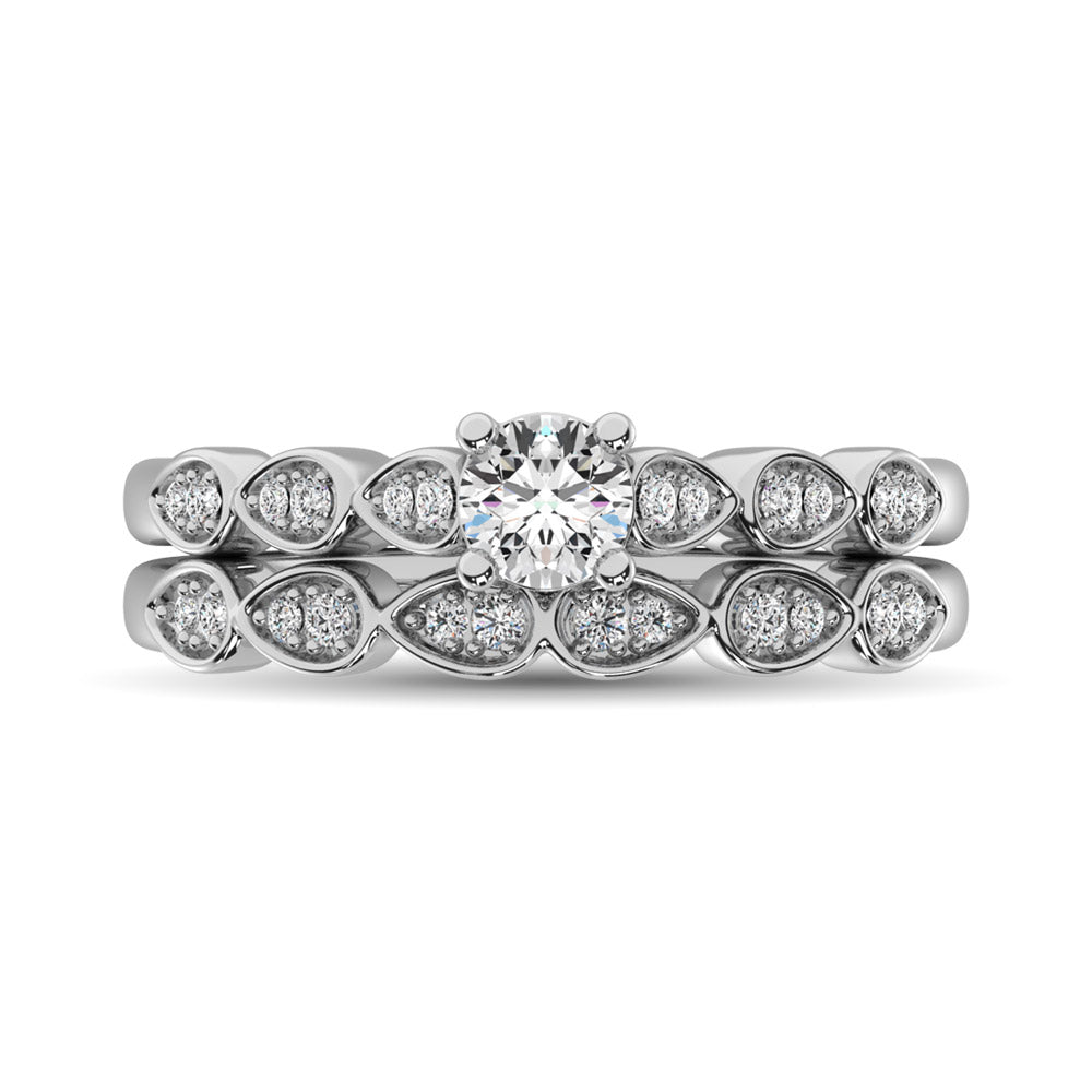 Diamond 1/2 Ct.tw Bridal Ring in 14K White Gold