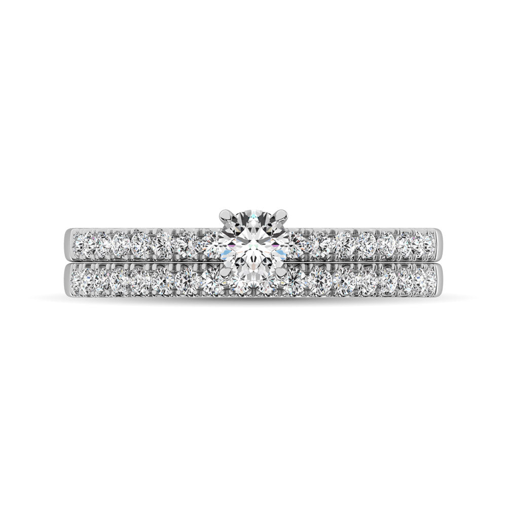 Diamond 1/2 Ct.Tw. Bridal Ring in 14K White Gold