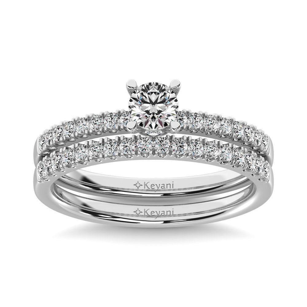Diamond 3/4 Ct.Tw. Bridal Ring in 14K White Gold