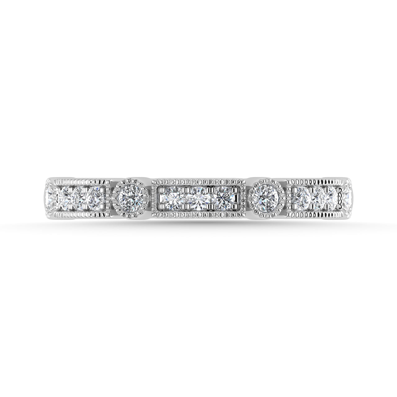 Diamond 1/4 Ct.Tw. Stack Band in 14K White Gold