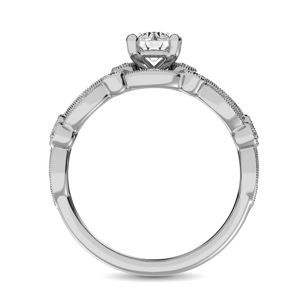 Diamond 1/2 Ct.Tw. Bridal Ring in 14K White Gold