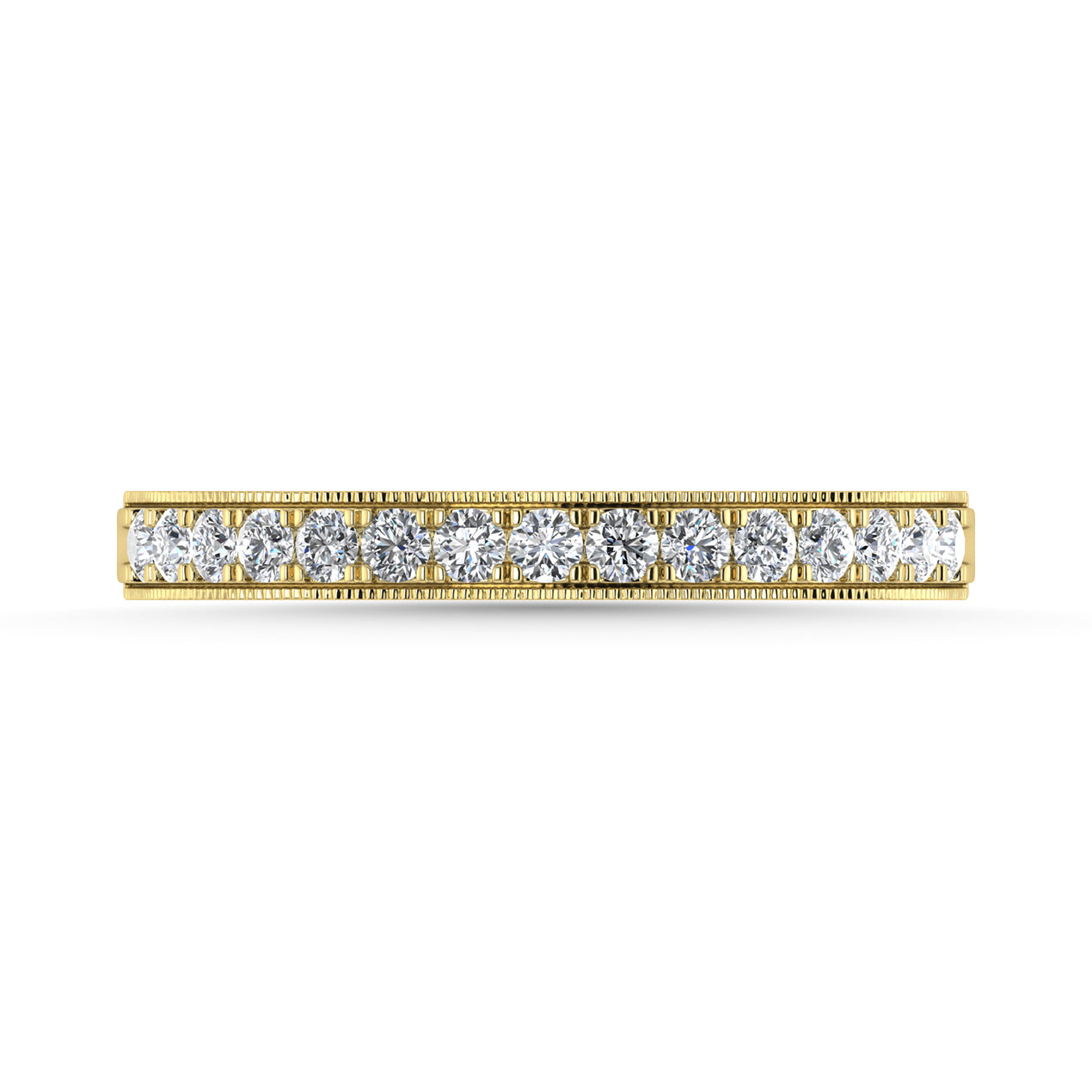 Diamond 1/4 Ct.Tw. Ladies Wedding Band in 14K Yellow Gold