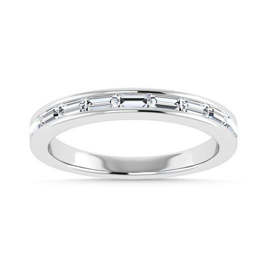 Diamond 3/8 Ct.Tw. Baguette Cut Anniversary Band in 14K White Gold