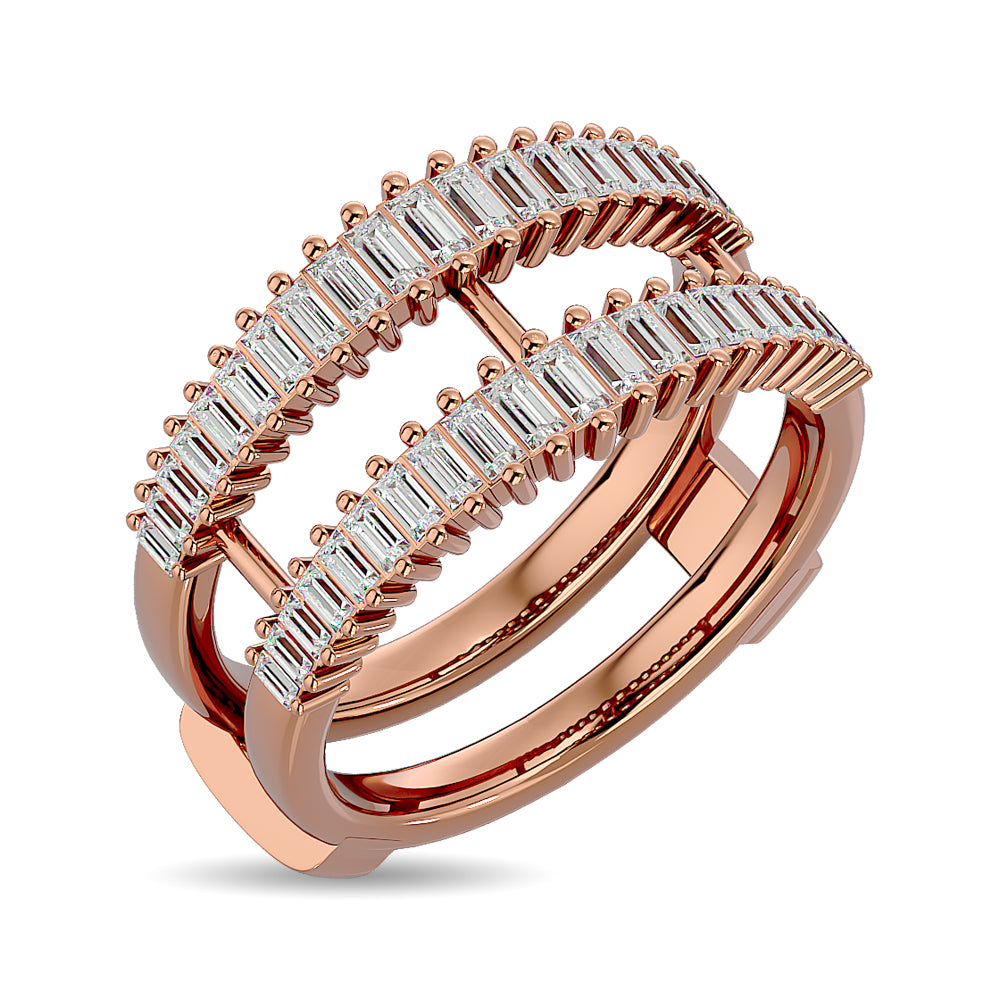 Diamond Guard Ring 5/8 Ct.tw in 14K Rose Gold