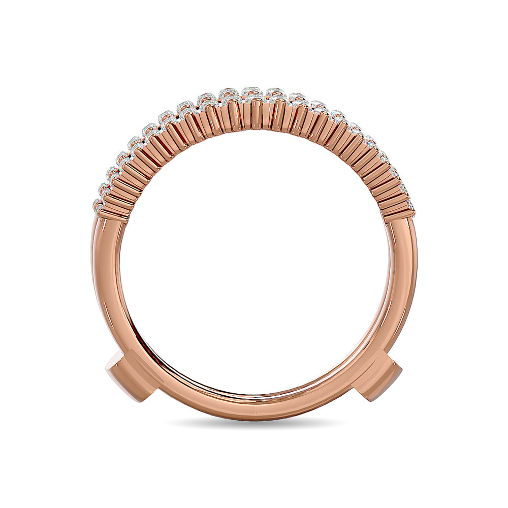Diamond Guard Ring 5/8 Ct.tw in 14K Rose Gold