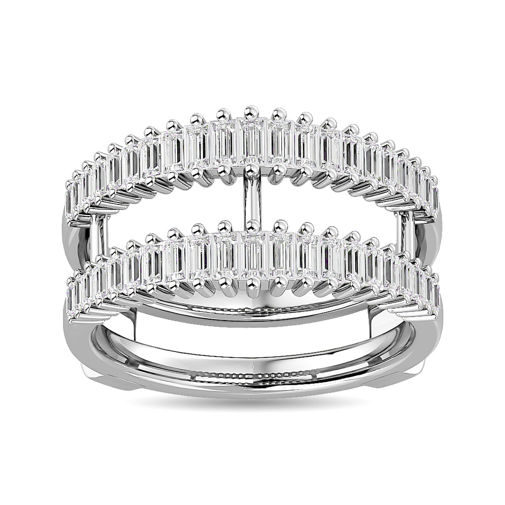 Diamond Guard Ring 5/8 Ct.tw in 14K White Gold