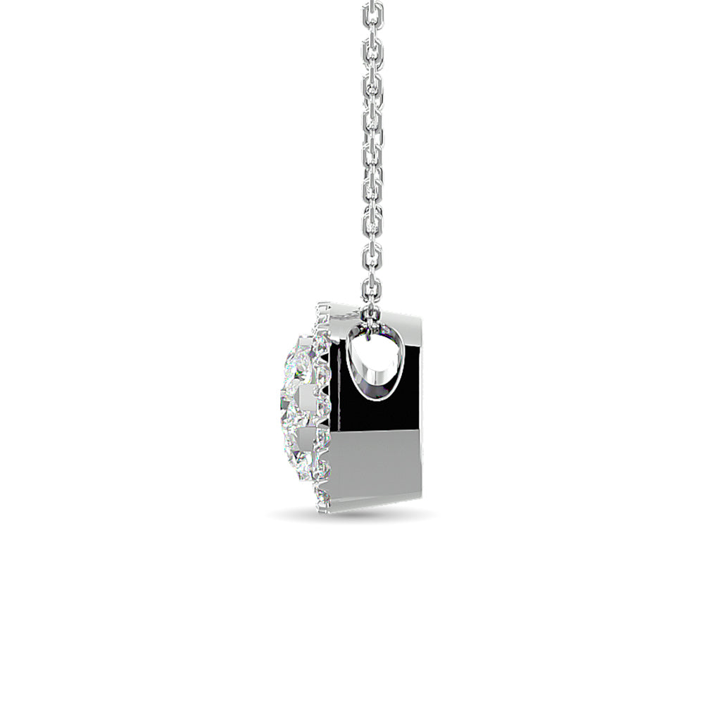 Diamond Round Shape Pendant 1/2 Ct.tw Round Cut in 14K White Gold