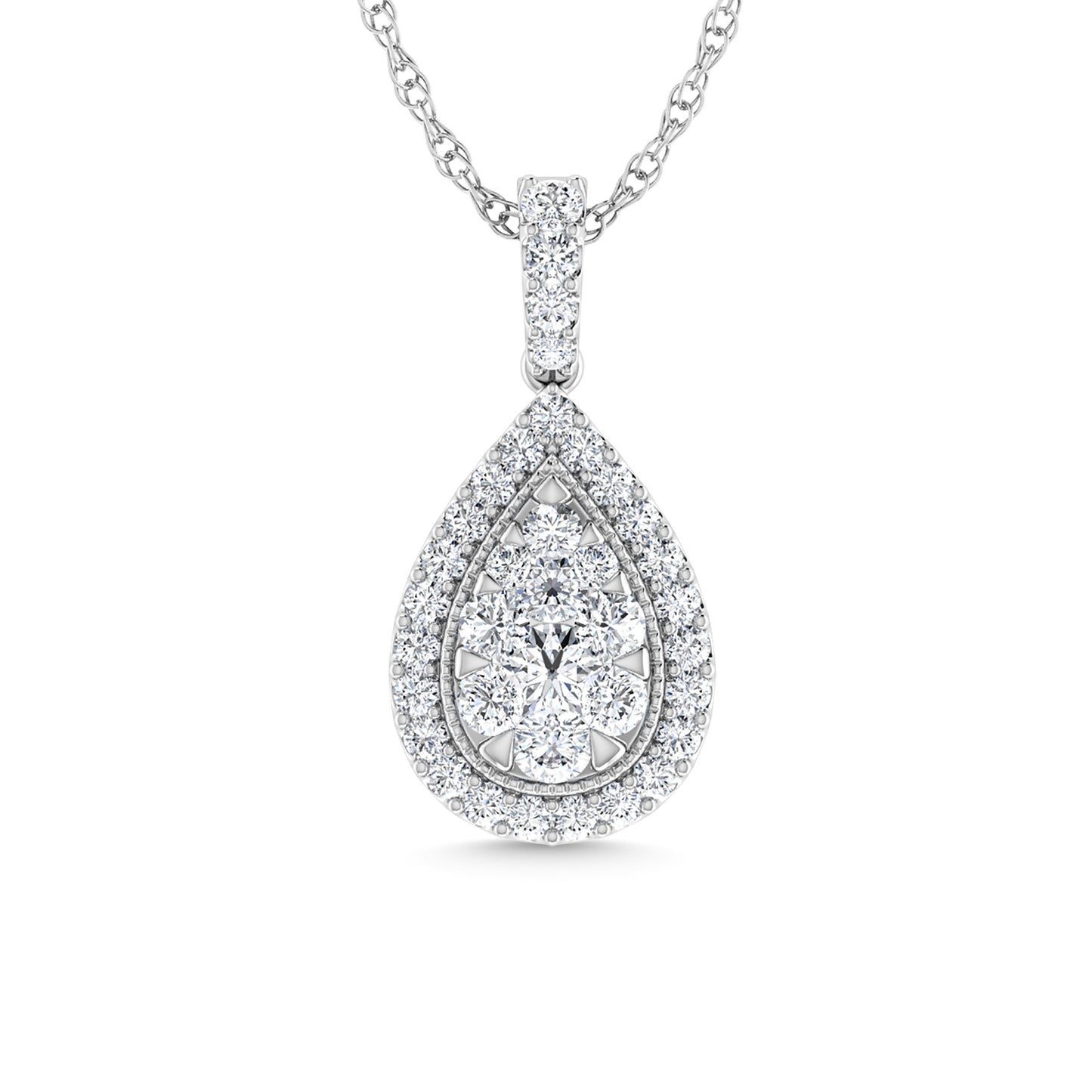 Diamond 1 Ct.Tw. Fashion Pendant in 14K White Gold