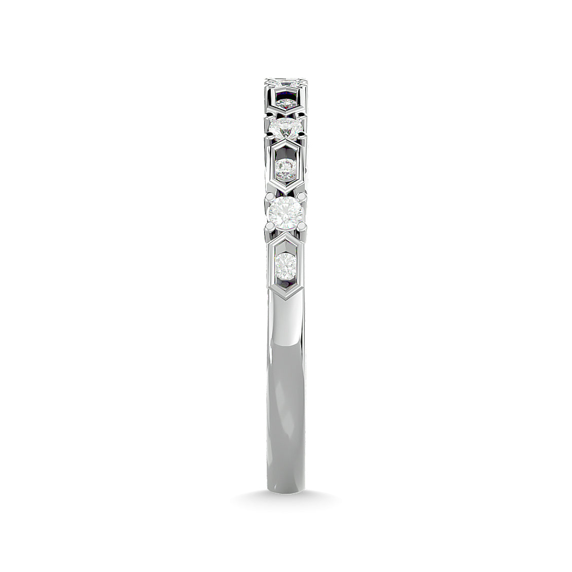 Diamond Stackable Band 1/6 Ct.tw in 14K White Gold
