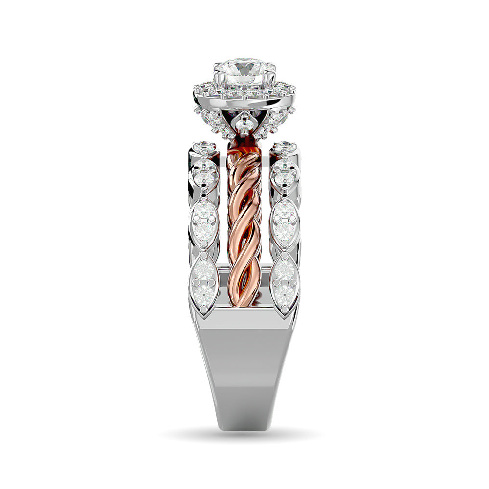 14K White Gold 1 Ct.Tw. Diamond Engagement Ring