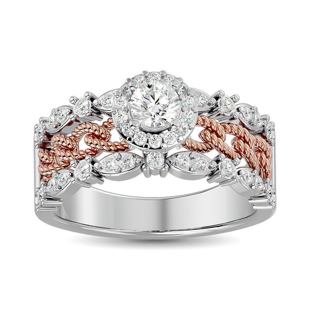 14K White Gold 1 Ct.Tw. Diamond Engagement Ring