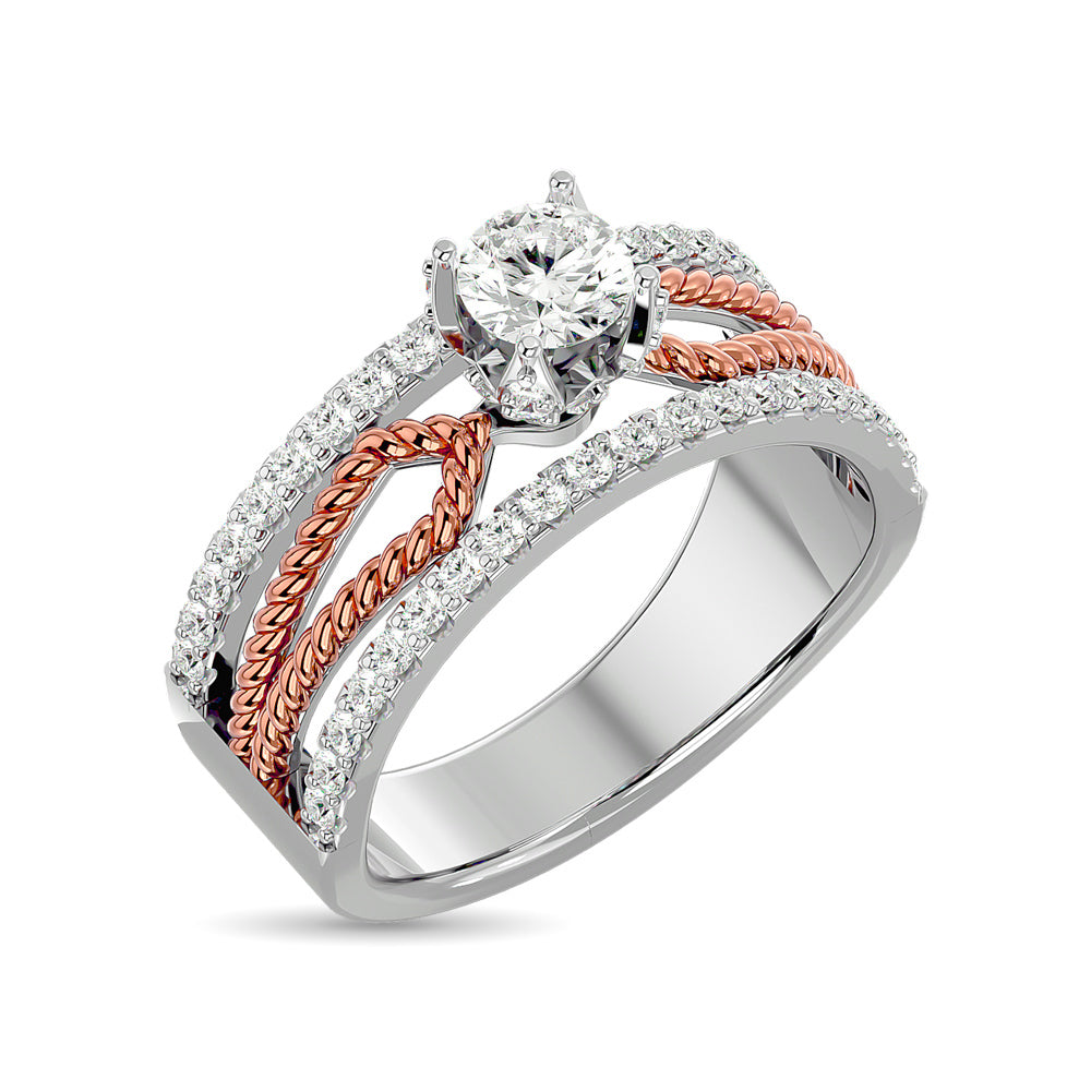 14K White Gold 1 Ct.Tw. Diamond Engagement Ring