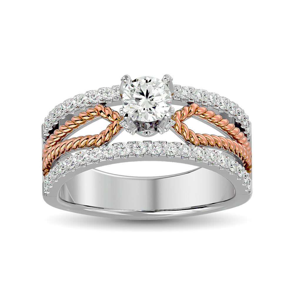 14K White Gold 1 Ct.Tw. Diamond Engagement Ring