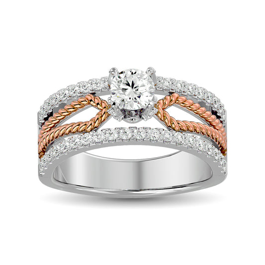 14K White Gold 1 Ct.Tw. Diamond Engagement Ring