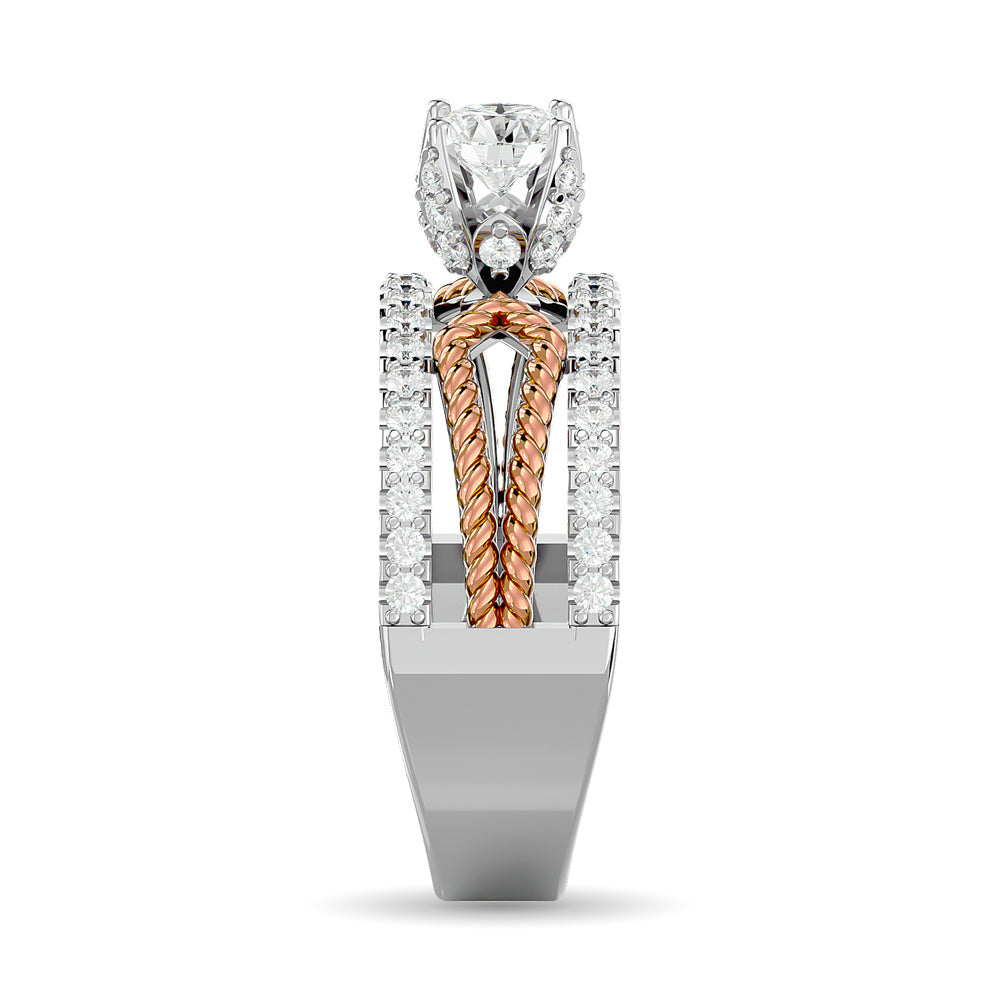 14K White Gold 1 Ct.Tw. Diamond Engagement Ring