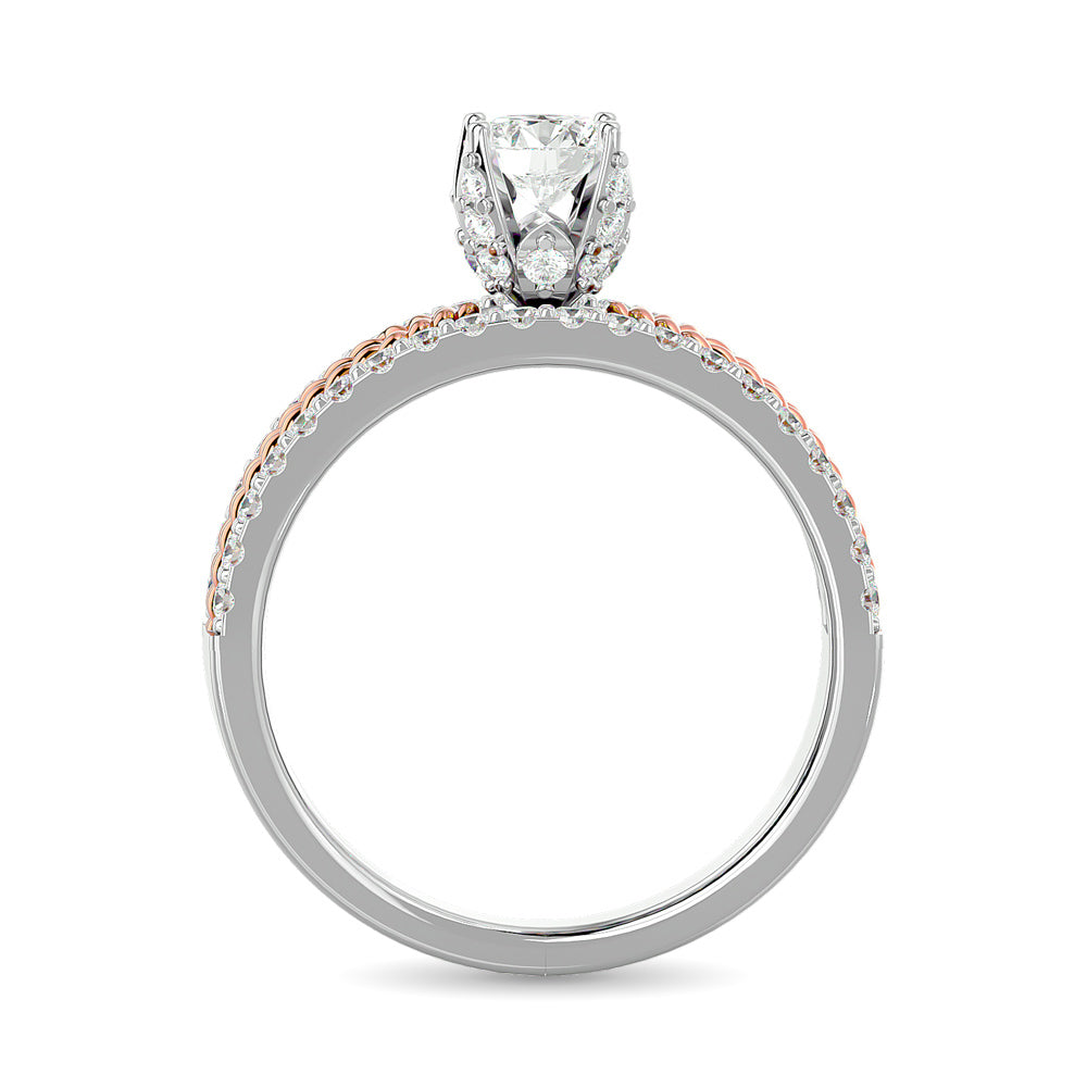 14K White Gold 1 Ct.Tw. Diamond Engagement Ring