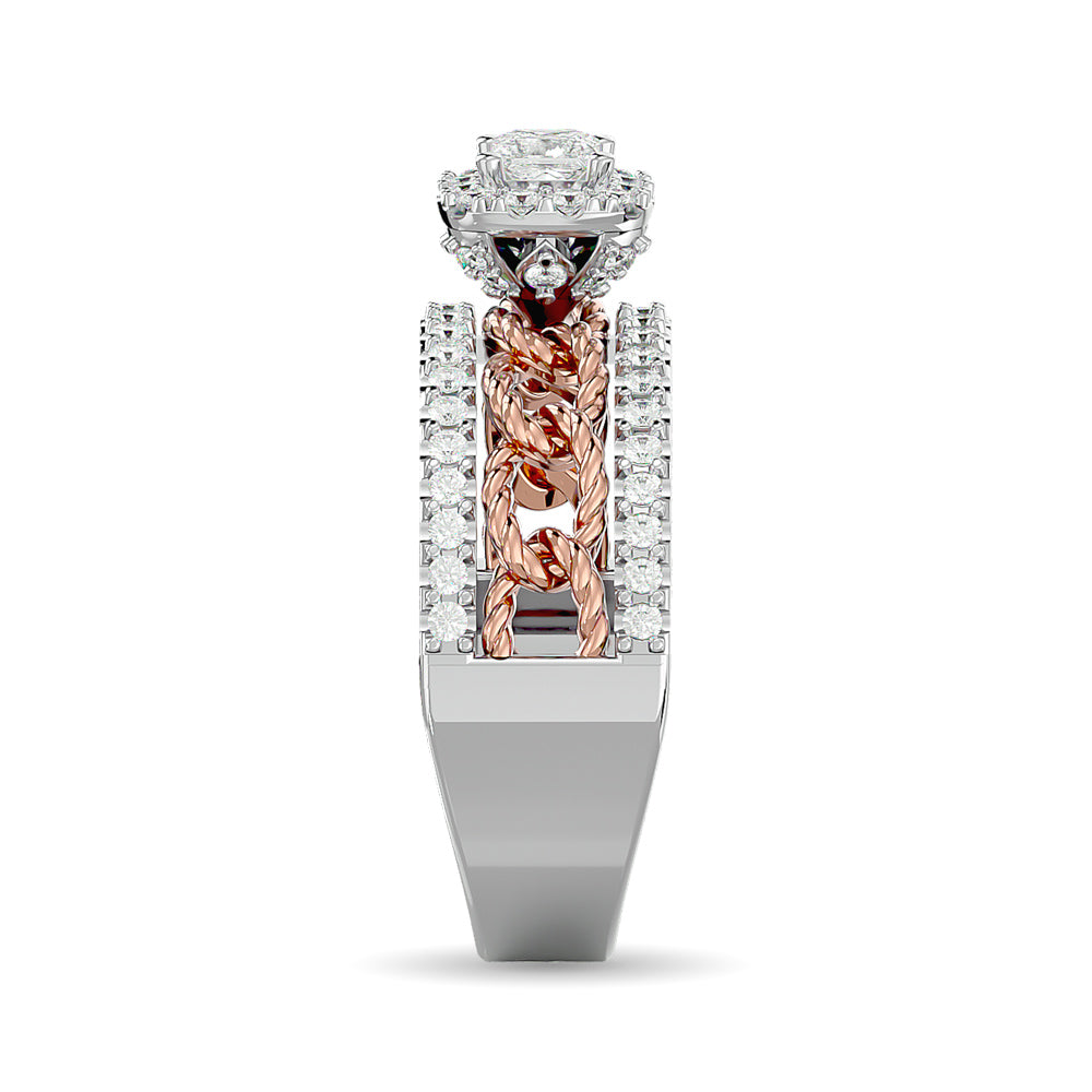 14K White Gold 3/4 Ct.Tw. Diamond Engagement Ring