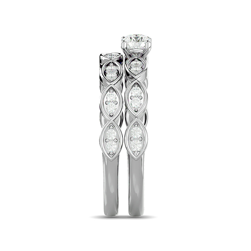 Diamond 3/4 Ct.Tw. Bridal Ring in 14K White Gold