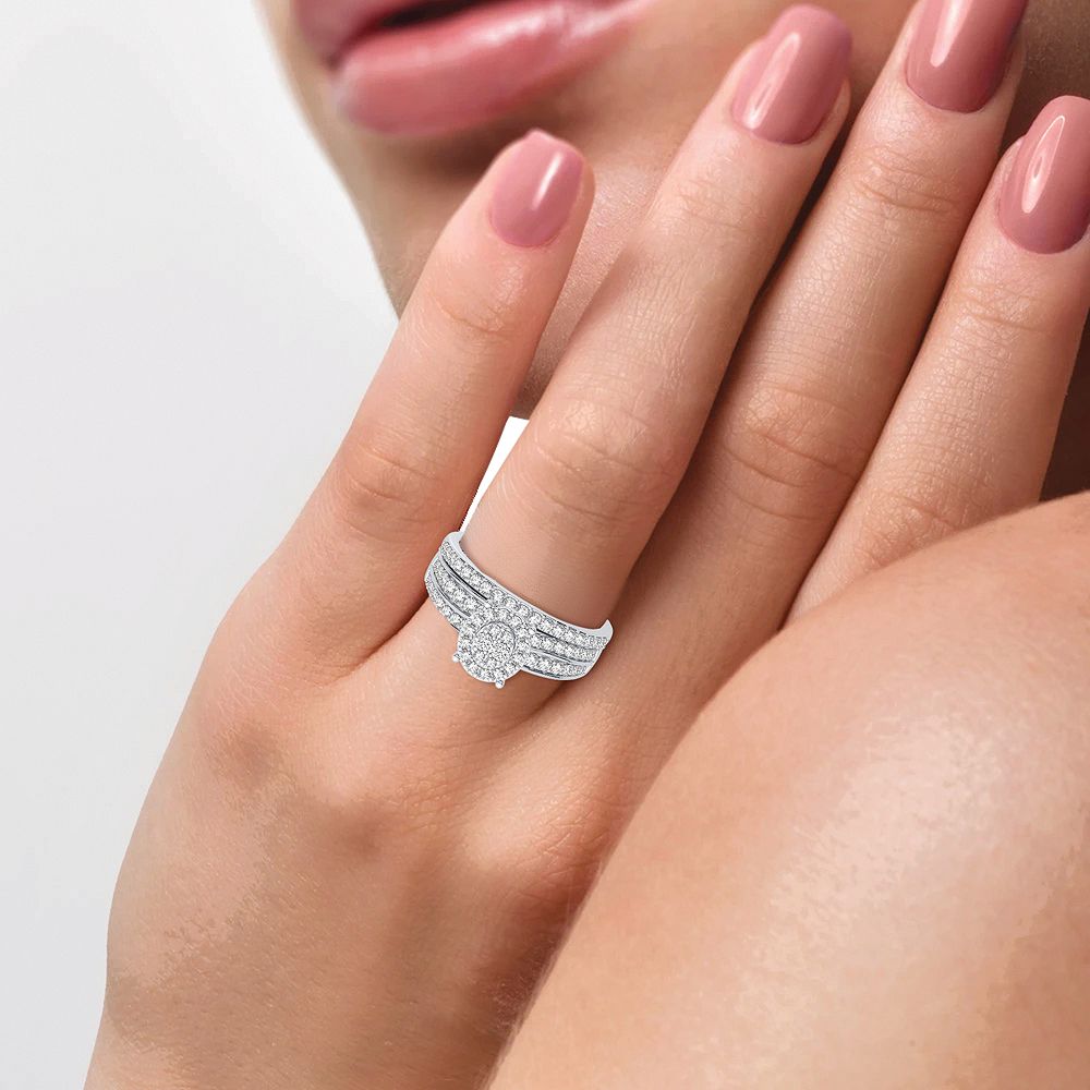 14K 0.83CT DIAMOND TRIO SET
