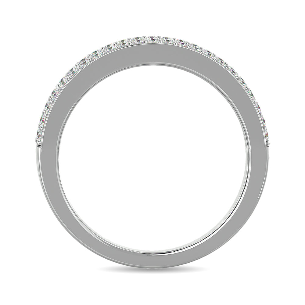 Diamond 7/8 Ct.Tw. Round and Baguette Fashion Band in 14K White Gold