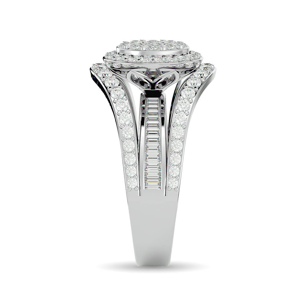 Diamond Engagement Ring 1 1/2 Ct.tw in 14K White Gold